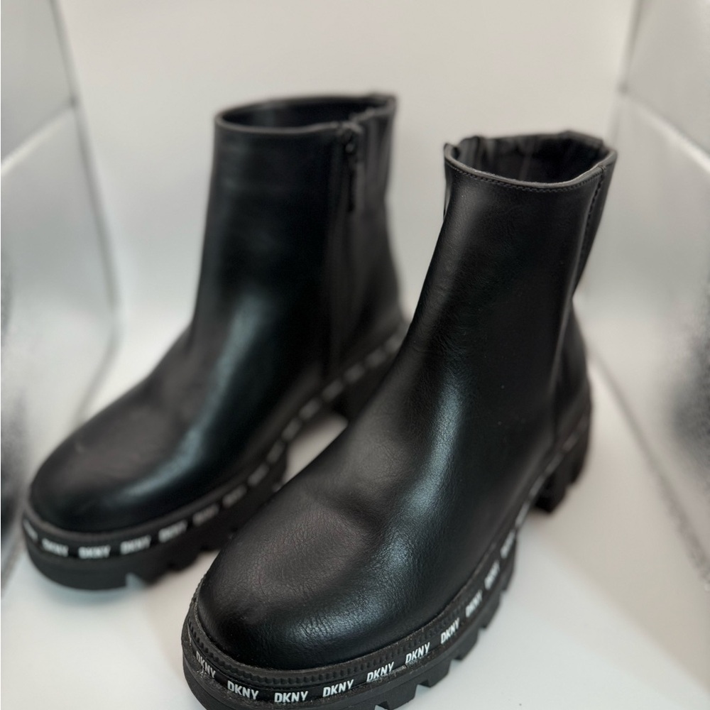 DKNY Black Ankle Boots with Chunky Design